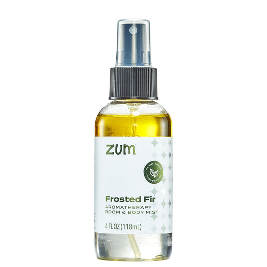 Zum Frosted Fir aromatherapy room & body mist bottle on a white background