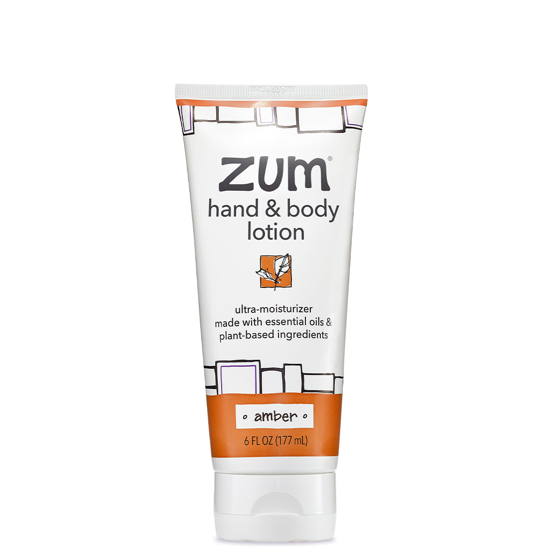 Amber Lotion on white background