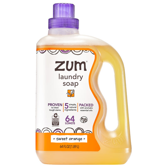 Sweet Orange Laundry Soap Bottle on white background